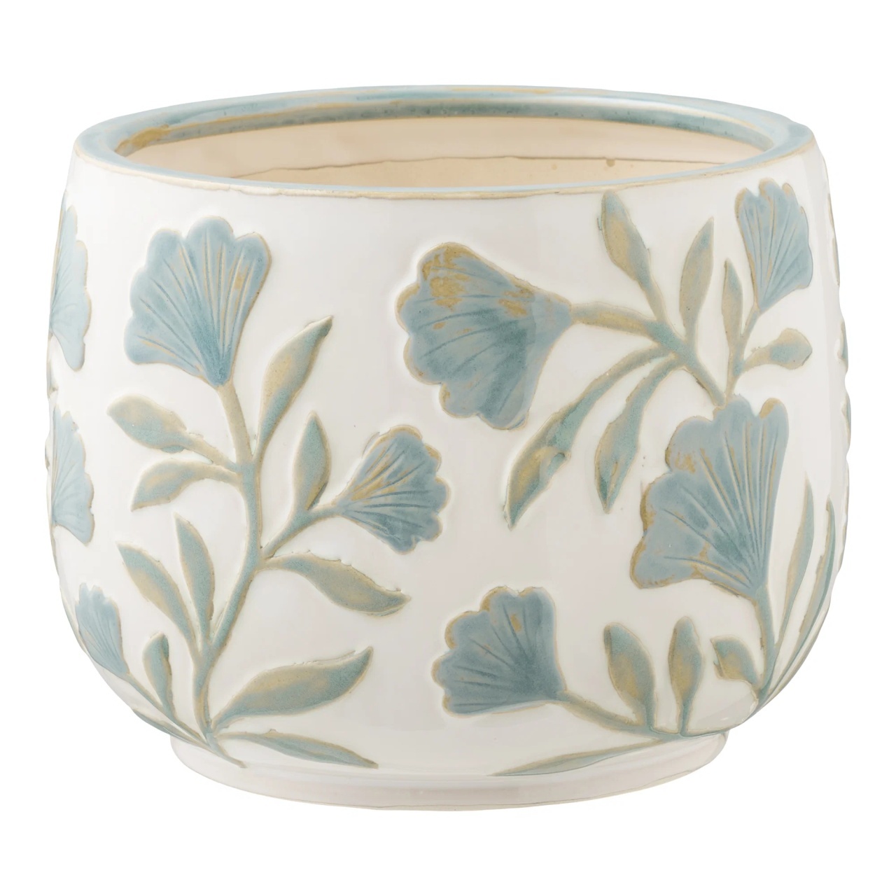 House Nordic Ghiveci alb/albastru din ceramica 23 cm Spring House Nordic