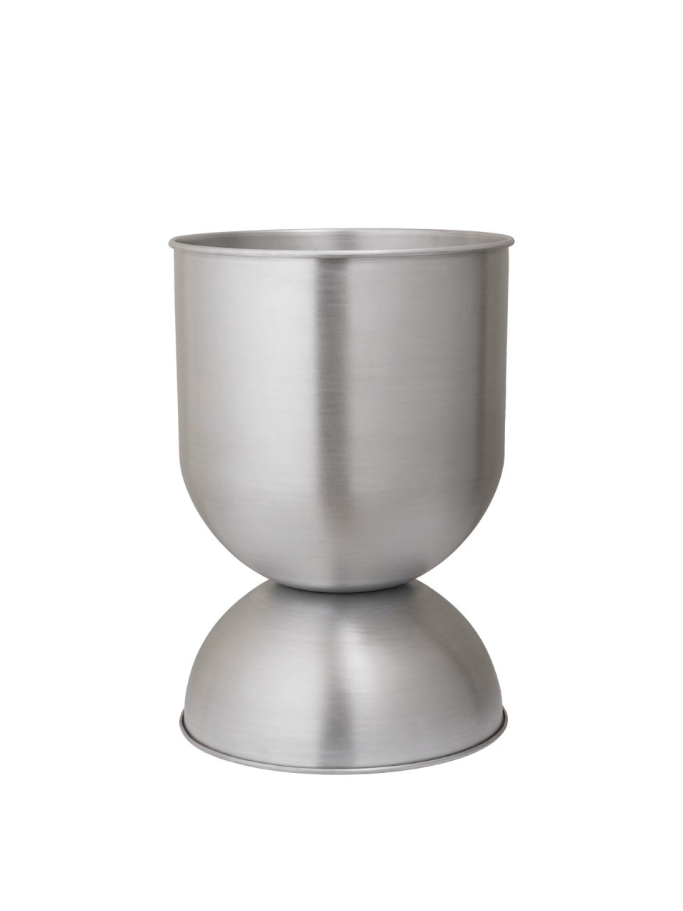 Pots & Planters Ghiveci argintiu din metal 40 cm Hourglass Ferm Living