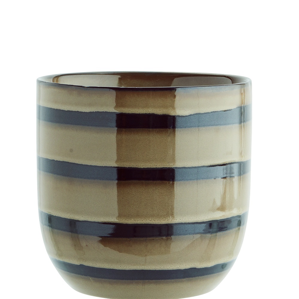 Pots & Planters Ghiveci galben mustar/negru din ceramica 18 cm Ariana Madam Stoltz