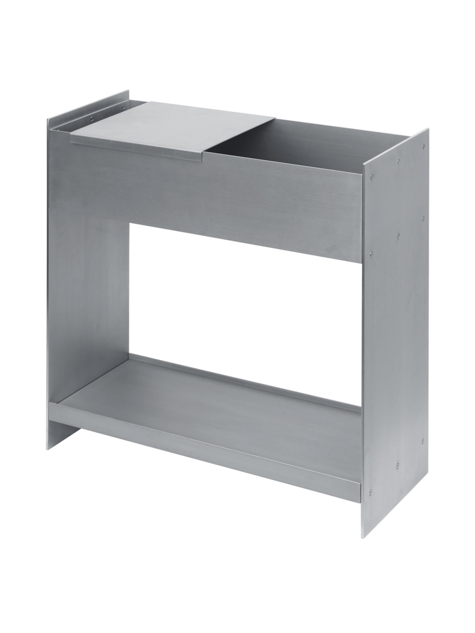 moara industriala Jardiniera cu suport argintie din metal 25x60 cm Lager Ferm Living
