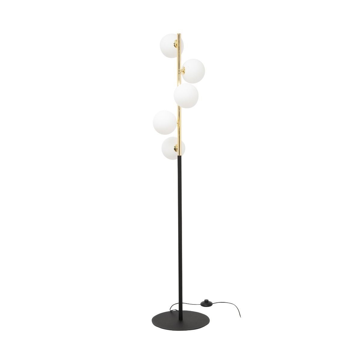 Lamps Lampadar negru/auriu din metal cu 5 becuri 145 cm Ali Zuma Line