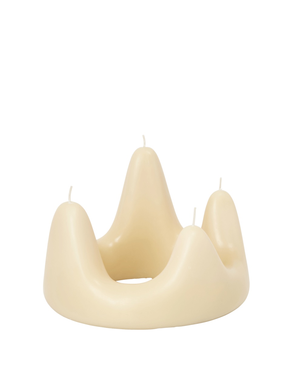 Candles Lumanare bej din fibre sintetice 14 cm Stala Ferm Living