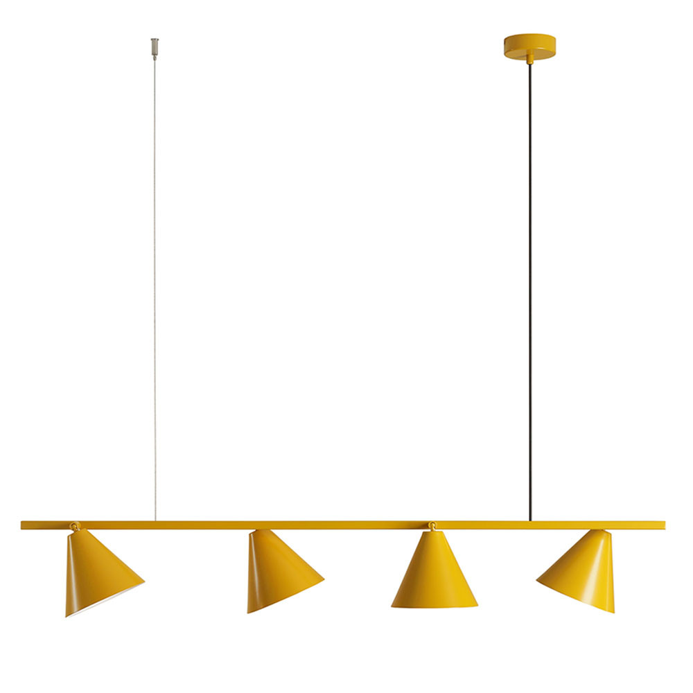 Quiet Object Lustra galbena din metal cu 4 becuri Form Quiet Object