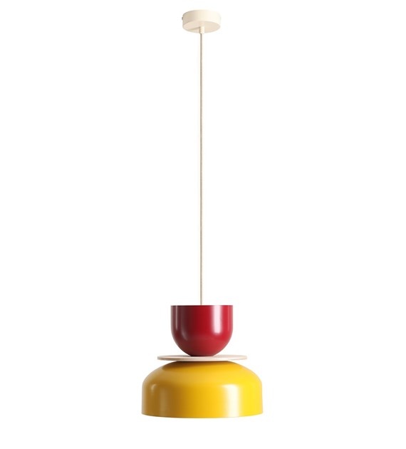 Quiet Object Lustra rosu corai/galben mustar din metal Uto Quiet Object