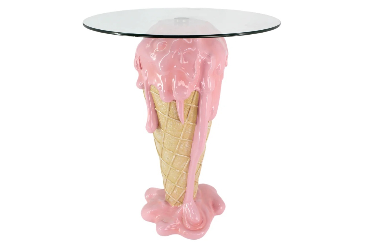 masa bucatarie 80/60 Masa bar multicolora din sticla 60 cm Ice Cream The Home Collection