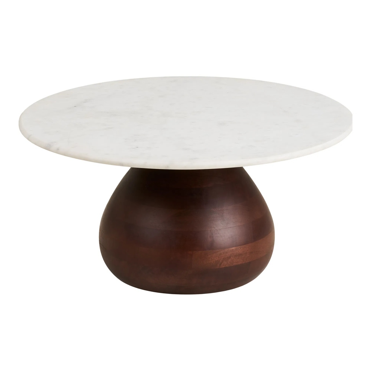 Coffee Tables Masa de cafea alba/maro din lemn 70 cm Heide House Nordic