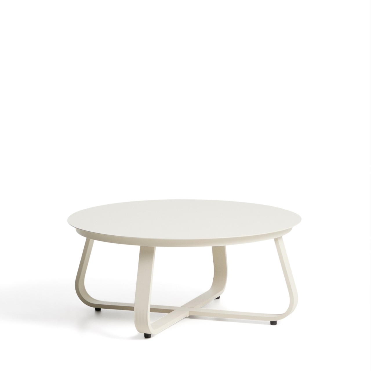 masa bucatarie 80/60 Masa de cafea exterior ecru din metal 80 cm Tamaris Kave Home