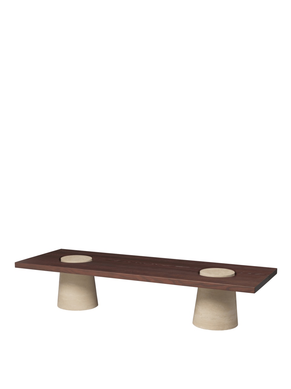 Coffee Tables Masa de cafea maro/crem din lemn 55x155 cm Grova Ferm Living