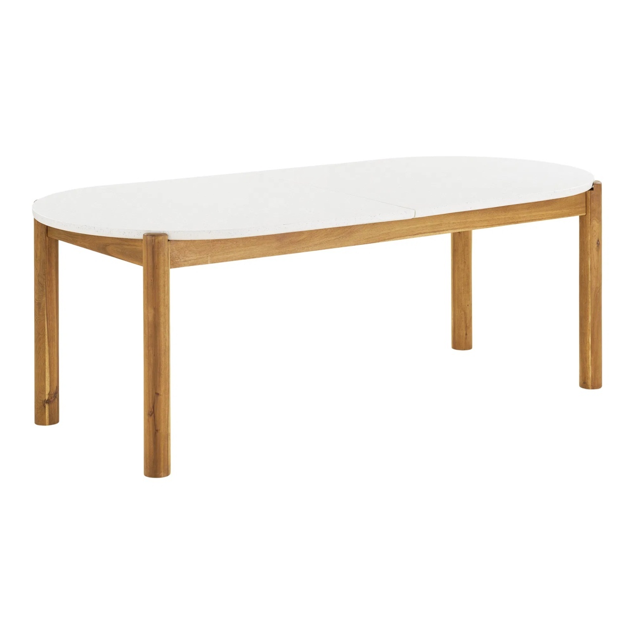 Outdoor Furniture Masa dining alba/maro din ciment 95x210 cm Terracina House Nordic