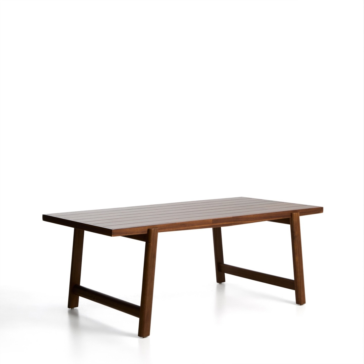 Furniture Masa dining exterior maro din lemn 100x200 cm Itani Kave Home