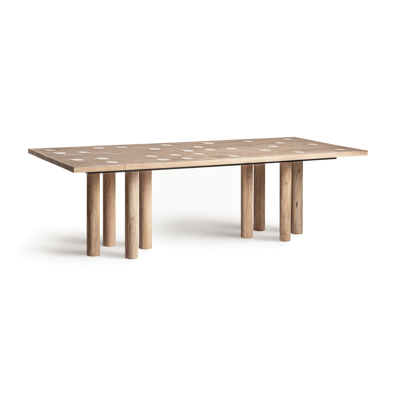 Kitchen & Dining Room Tables Masa dining maro deschis din lemn 110x250 cm Jaquard Vical Home