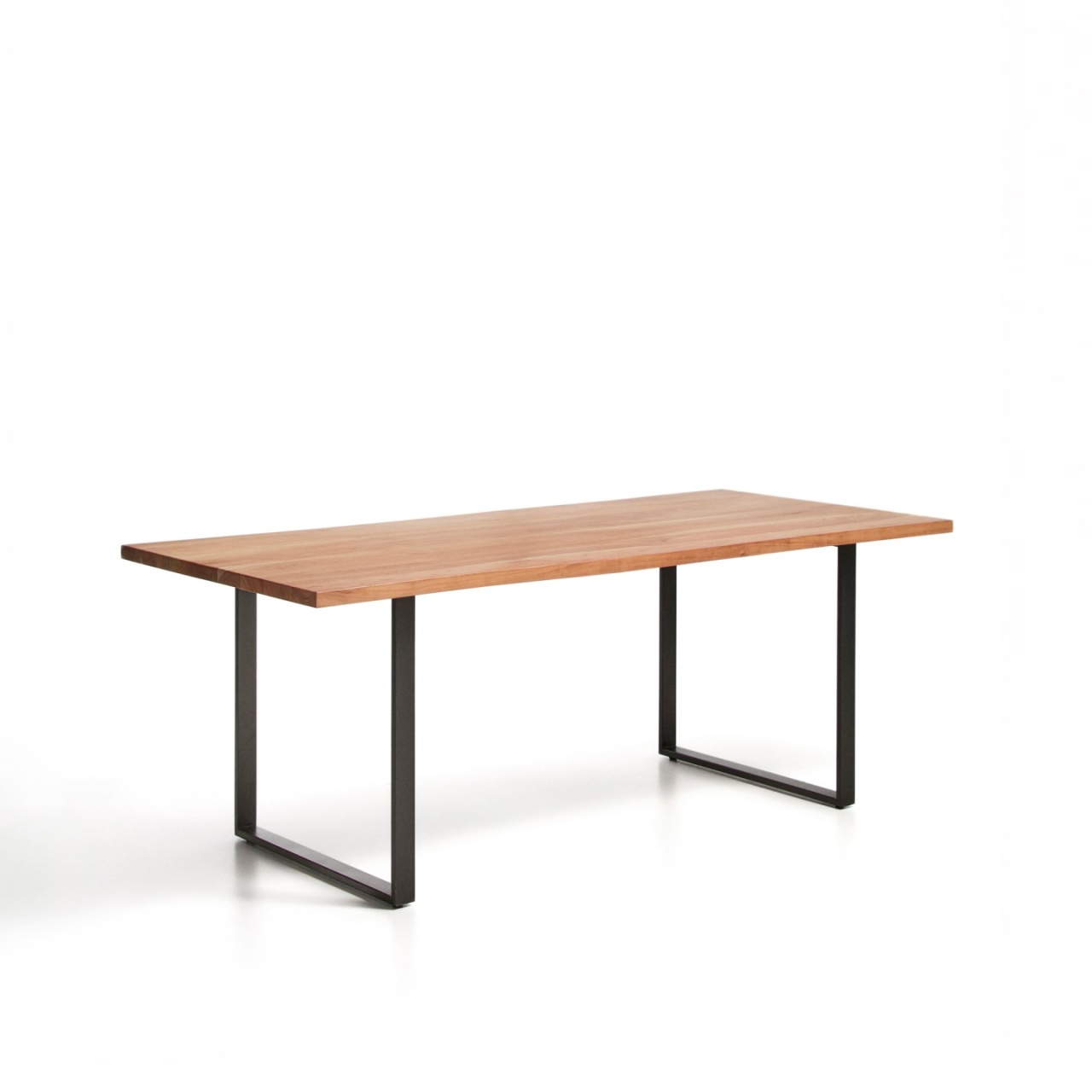 Tables Masa dining maro/neagra din lemn 90x200 cm Uxue Kave Home