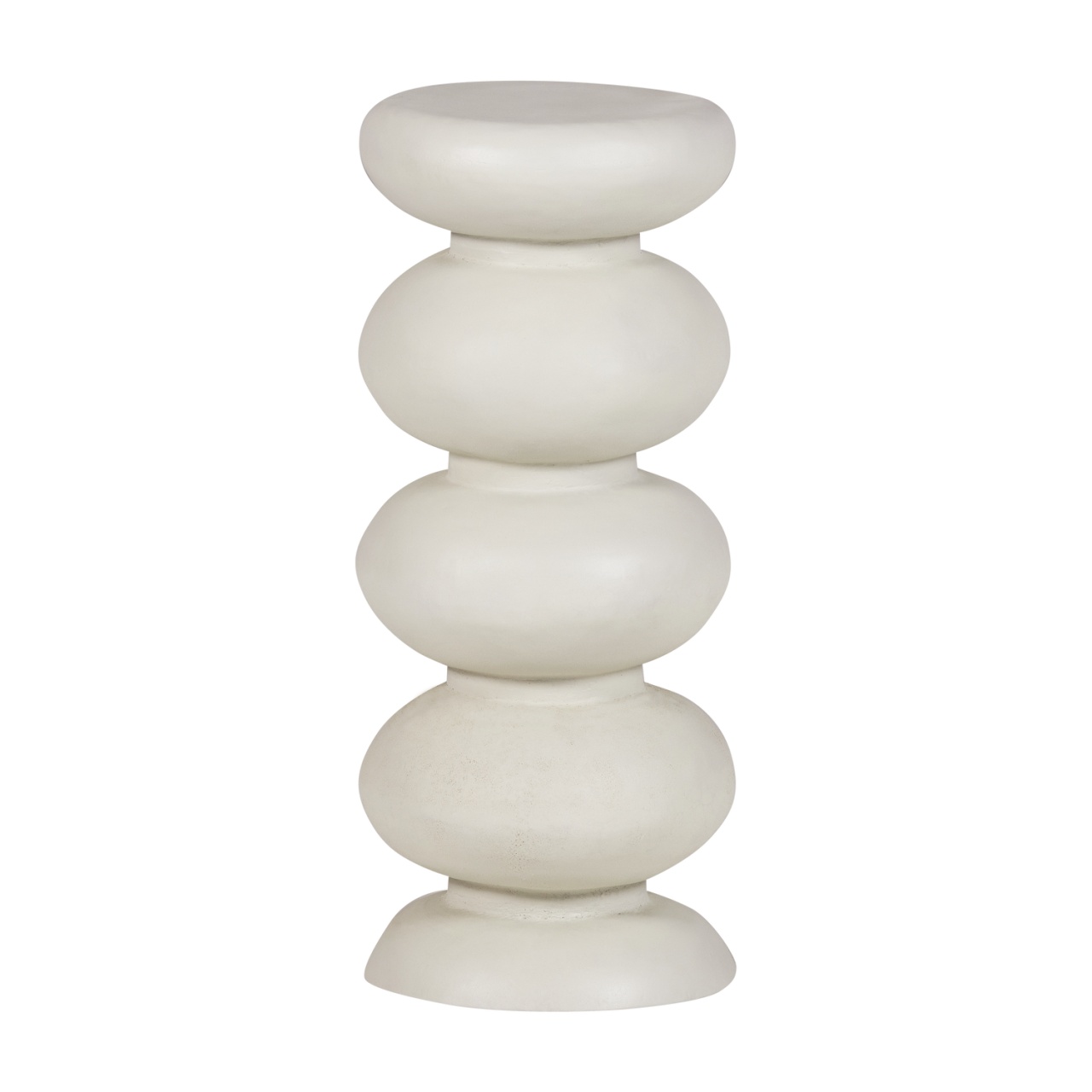 Accent Tables Masa laterala crem din metal 29 cm Brilo Woood