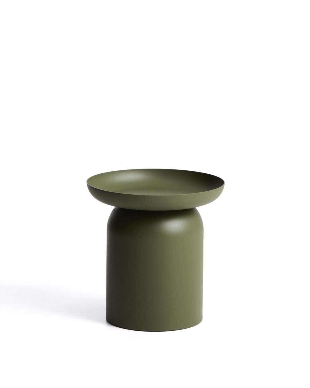 kave taburetes Masa laterala exterior verde din metal 45 cm Arcola Kave Home