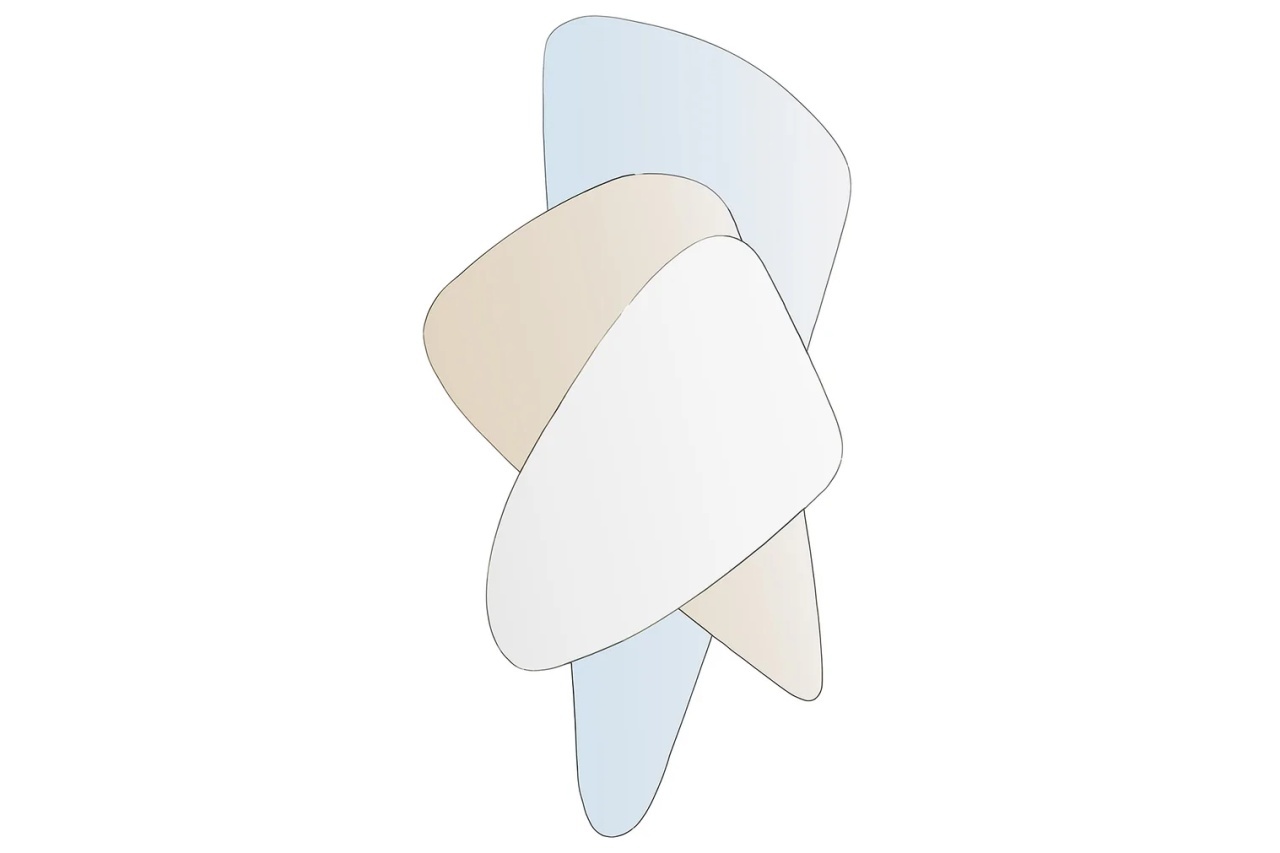 geometric bookcase Oglinda asimetrica multicolora 62x120 cm Geometric The Home Collection