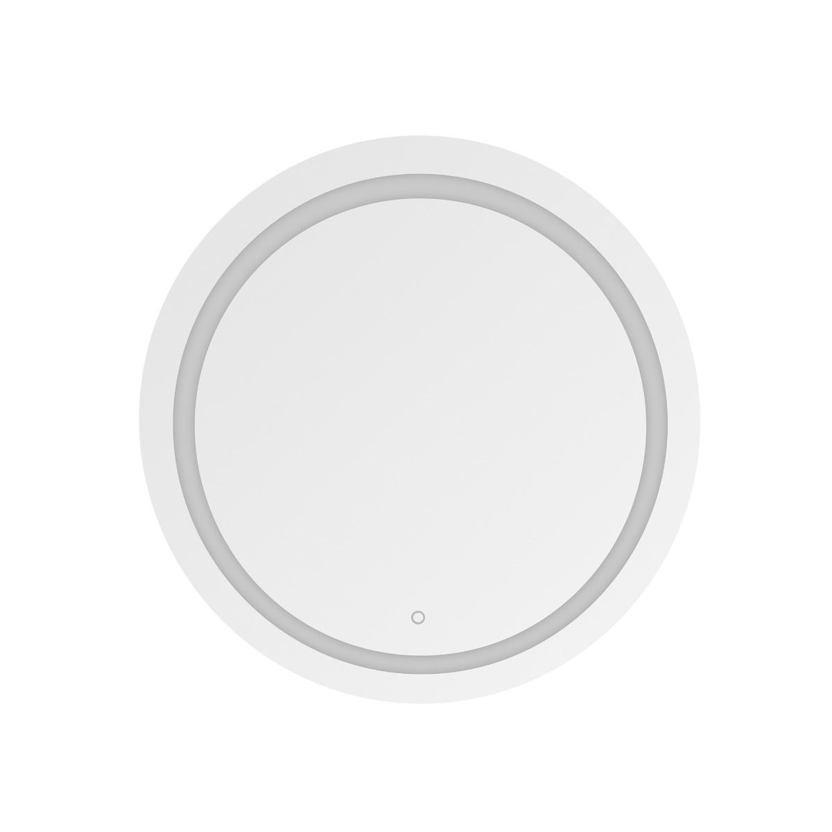 Mirrors Oglinda cu LED rotunda argintie din sticla 80 cm Lustro Zuma Line