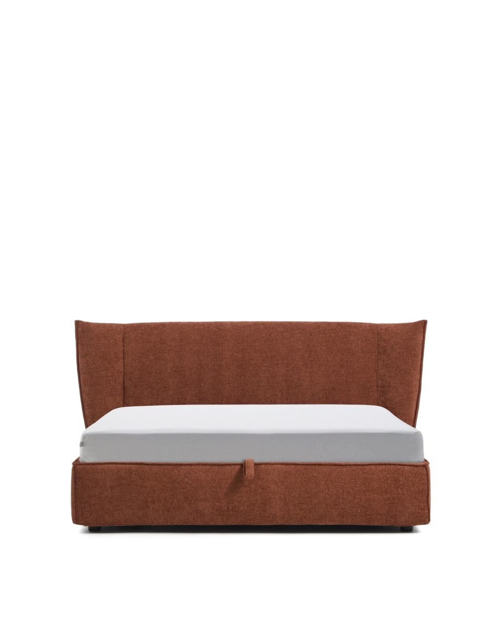 indicatorul interzice accesul: Pat maro teracota din textil 160x200 cm Arvian Chenille Kave Home