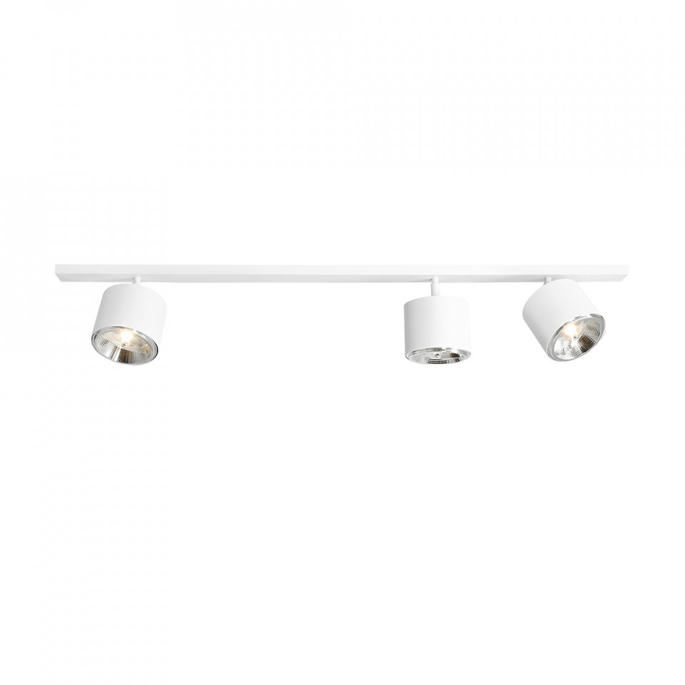 Quiet Object Plafoniera alba din metal cu 3 becuri Bot Quiet Object