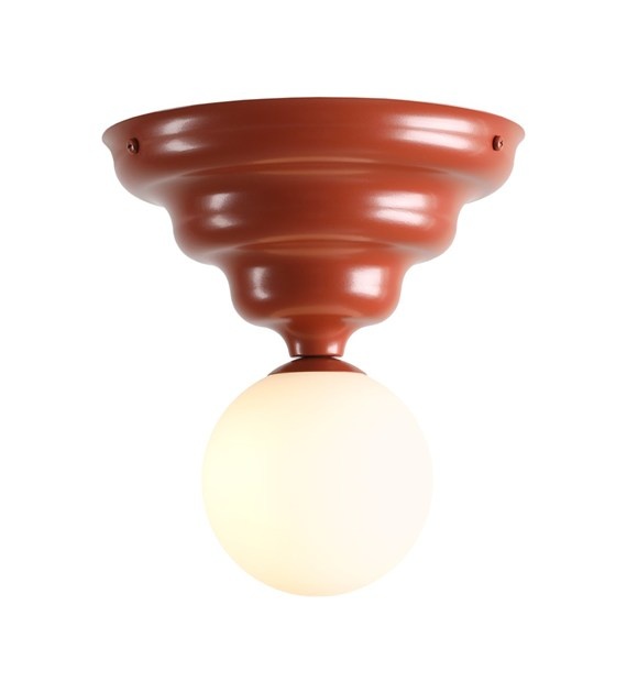 Lighting Fixtures Plafoniera maro caramiziu din metal Fala Medium Aldex
