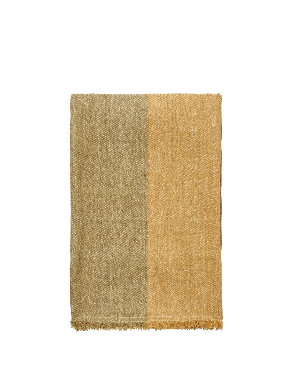 Linens & Bedding Pled kaki/auriu din fibre naturale 120x170 cm Pila Ferm Living
