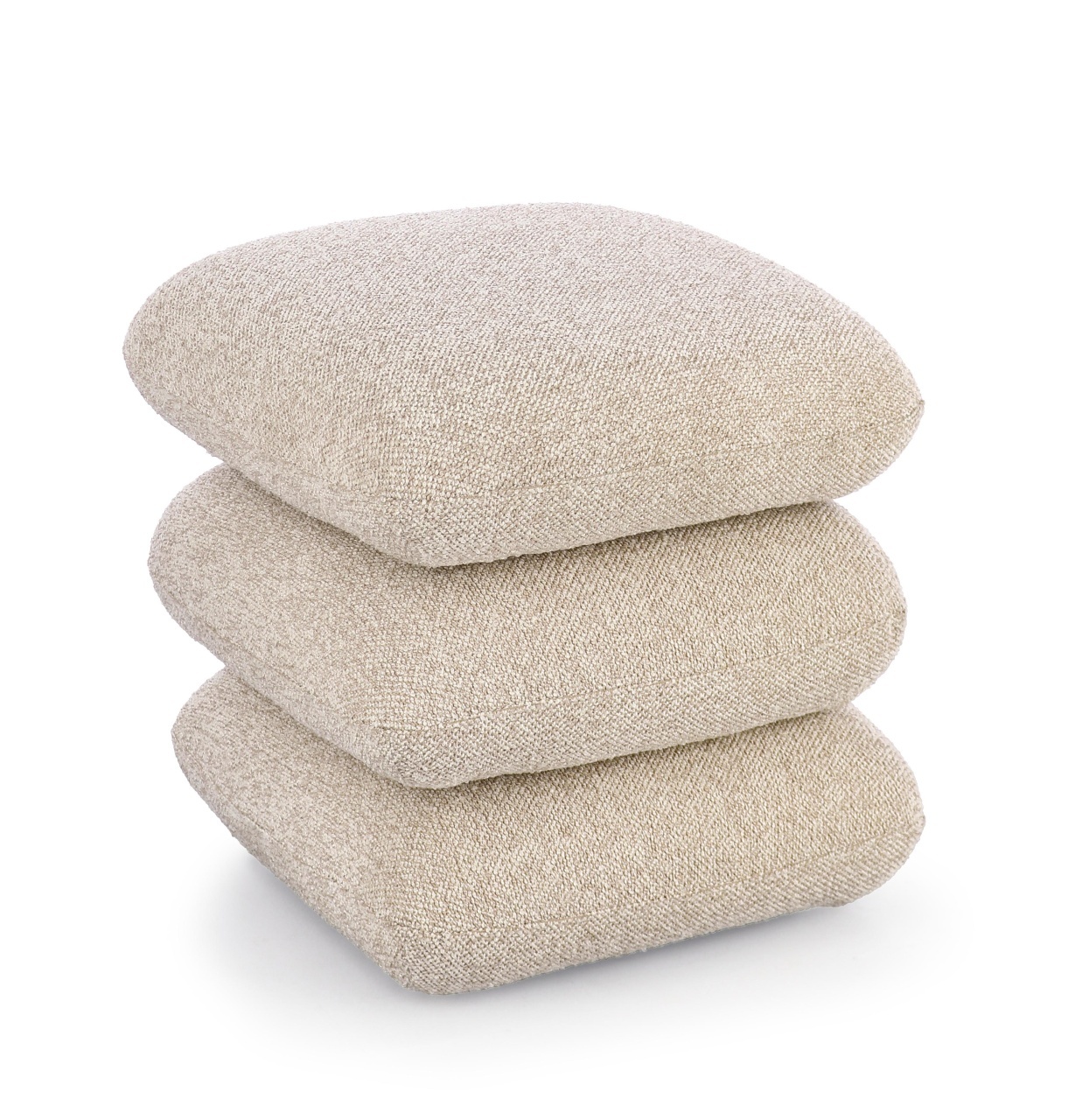 Ottomans Puf patrat bej din textil 45x45 cm Antara Bizzotto