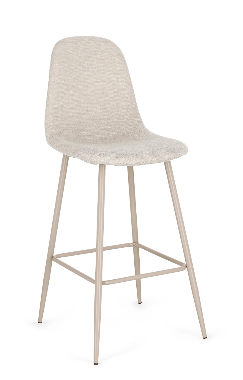 Chairs Scaun bar grej/bej din textil New Irelia Bizzotto
