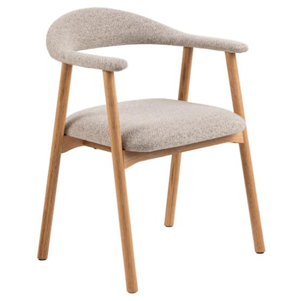 Quiet Object Scaun dining bej/maro din textil Addi Quiet Object