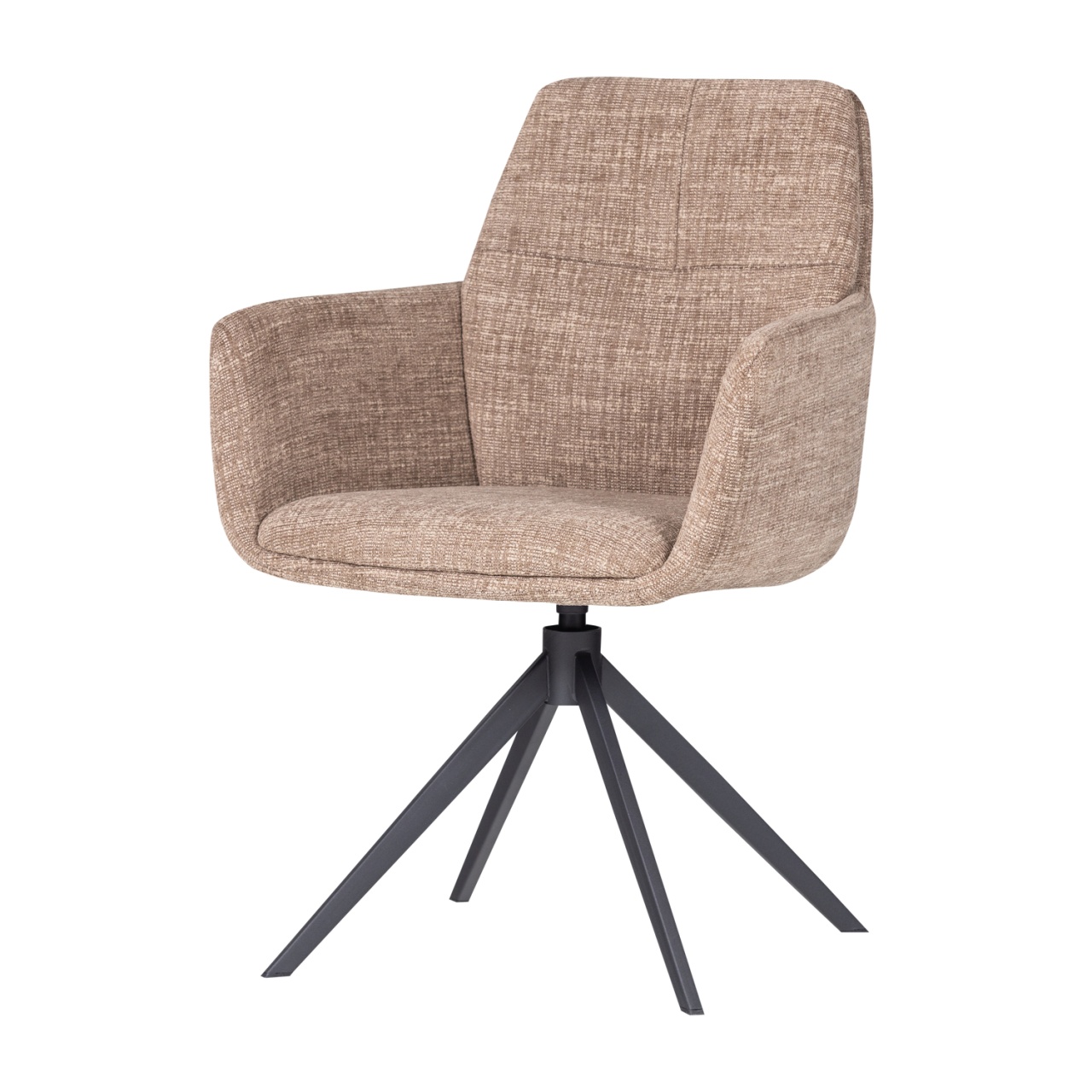Chairs Scaun dining bej nisipiu din textil Grant Woood