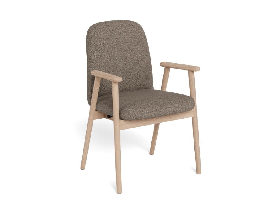 Chairs Scaun dining grej/maro deschis din textil Calvin Boucle Actona Company