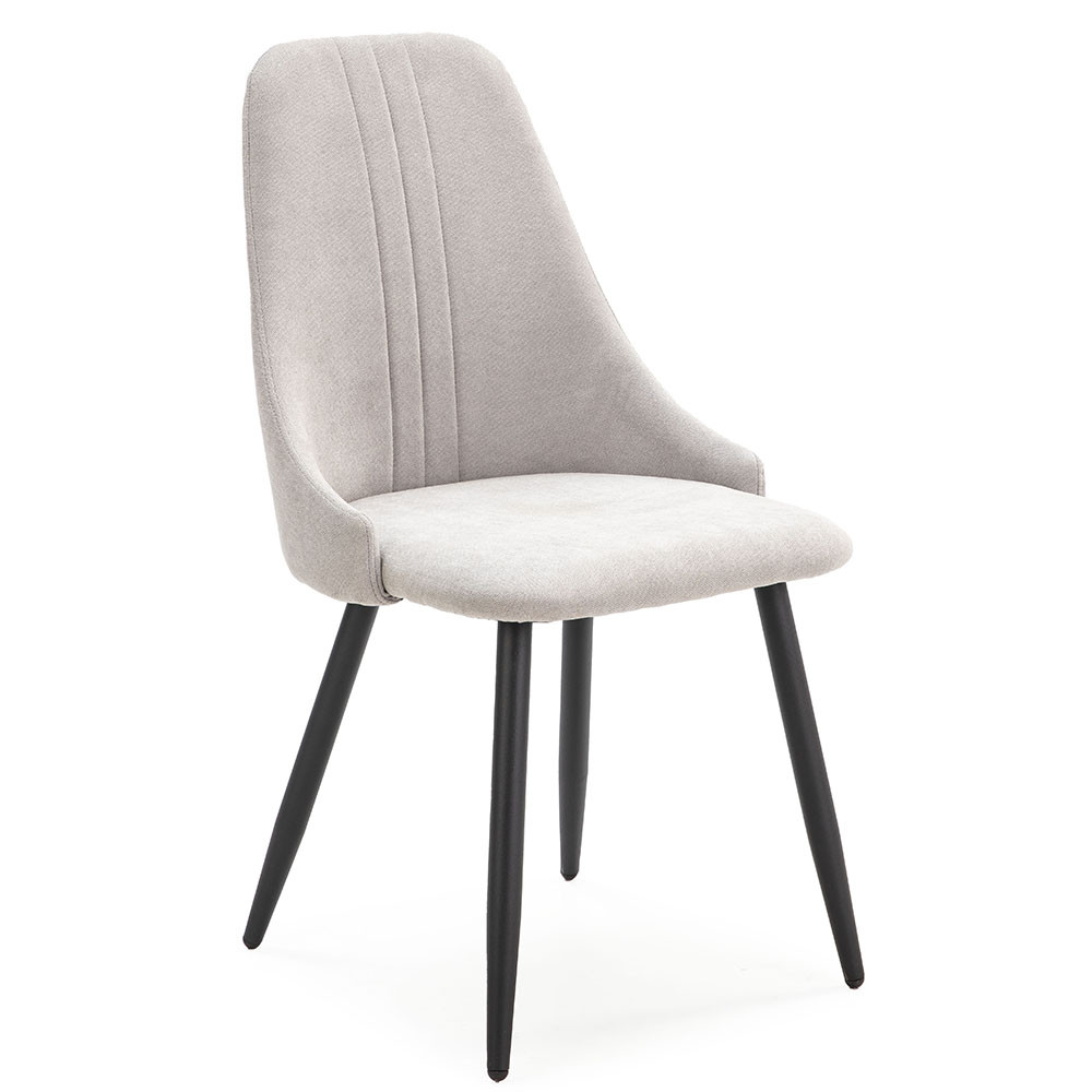 Quiet Object Scaun dining gri deschis din textil Mani Quiet Object
