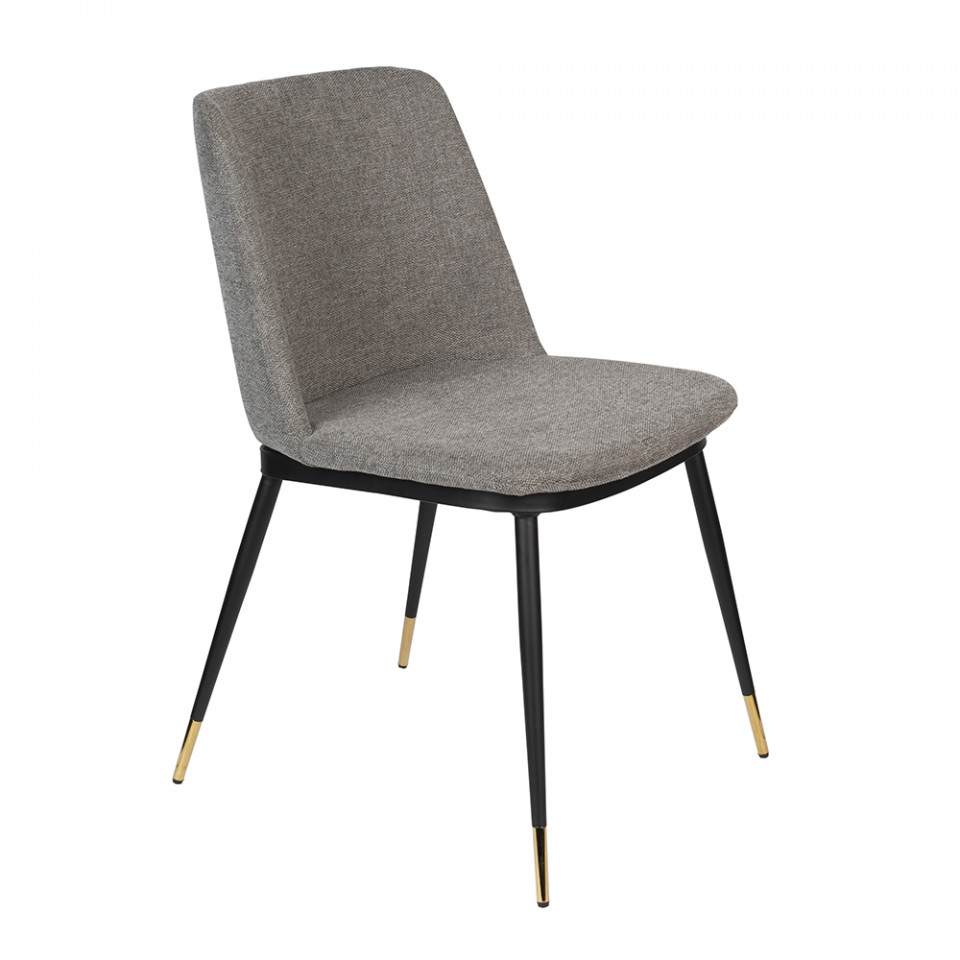 Quiet Object Scaun dining gri deschis/negru din textil Lionel Quiet Object
