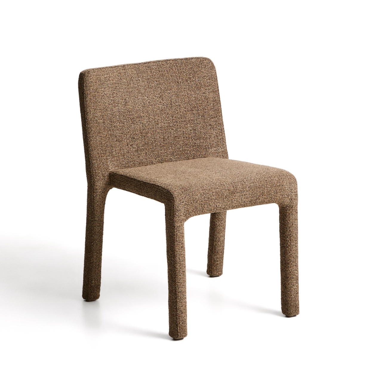 Chairs Scaun dining maro ciocolata din textil Loria Chenille Kave Home