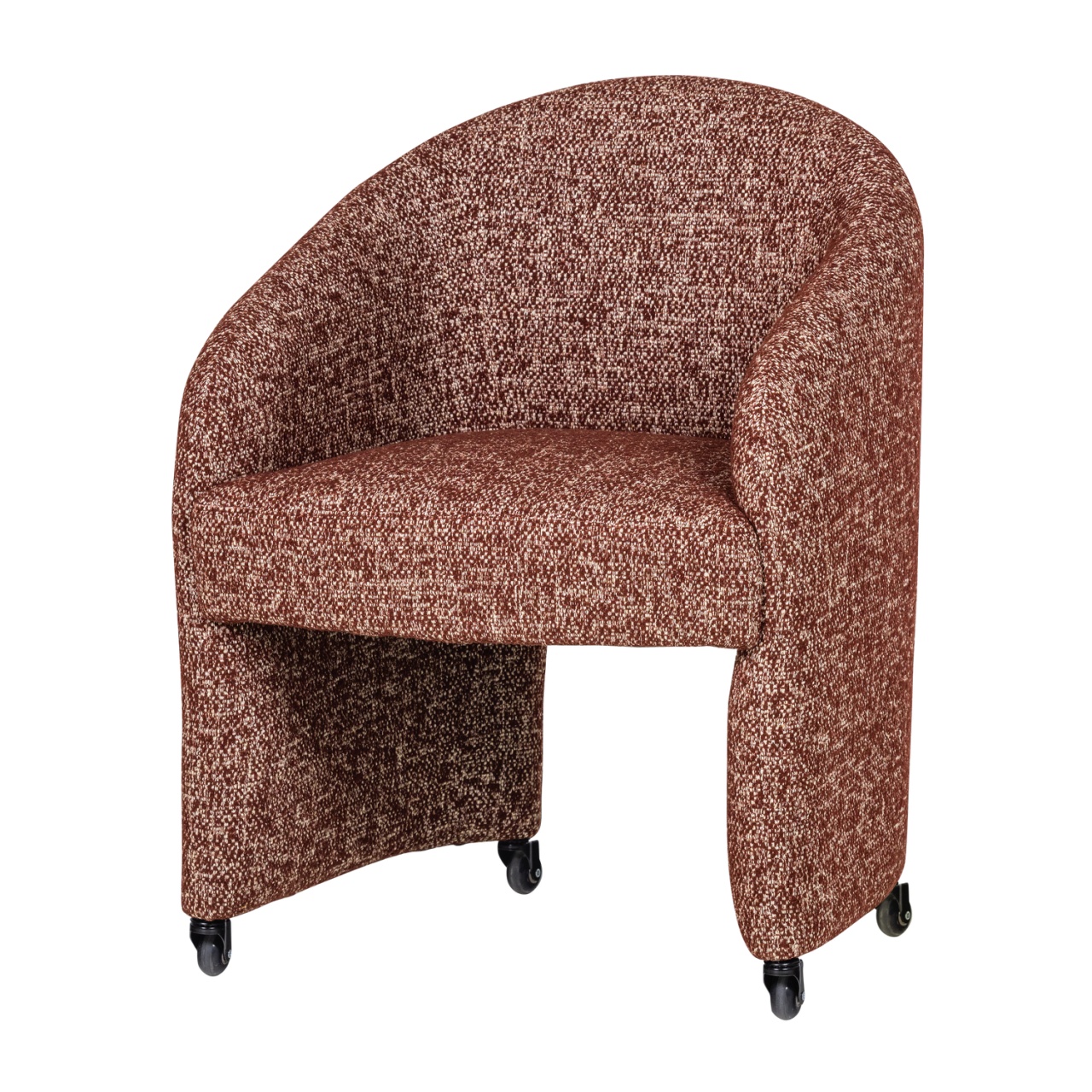 Chairs Scaun dining maro ruginiu din textil Cordo Woood