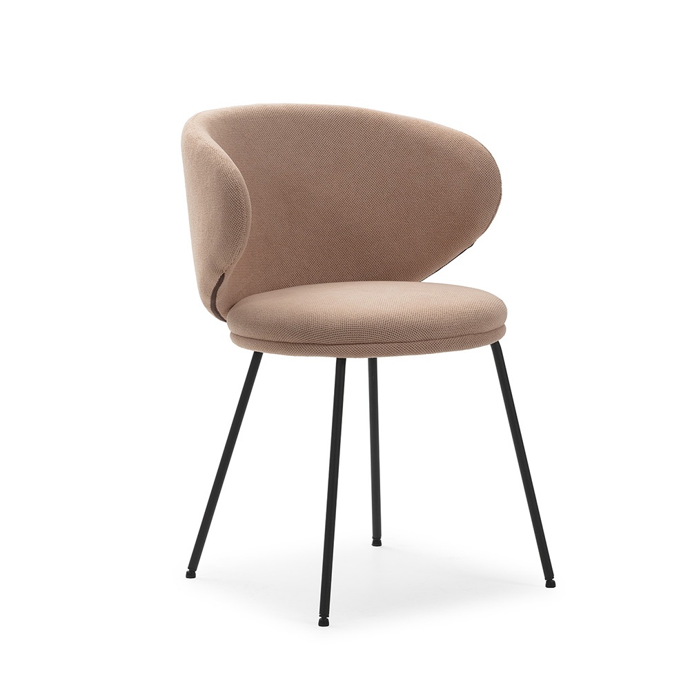 Quiet Object Scaun dining roz deschis din textil Rush Quiet Object