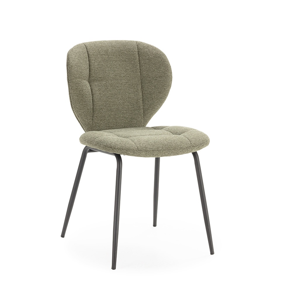 Quiet Object Scaun dining verde din textil Maori Quiet Object