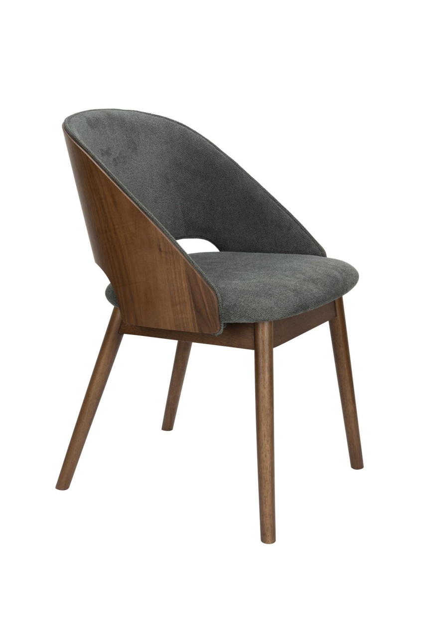 Chairs Scaun dining verde/maro din textil Velore Dutchbone