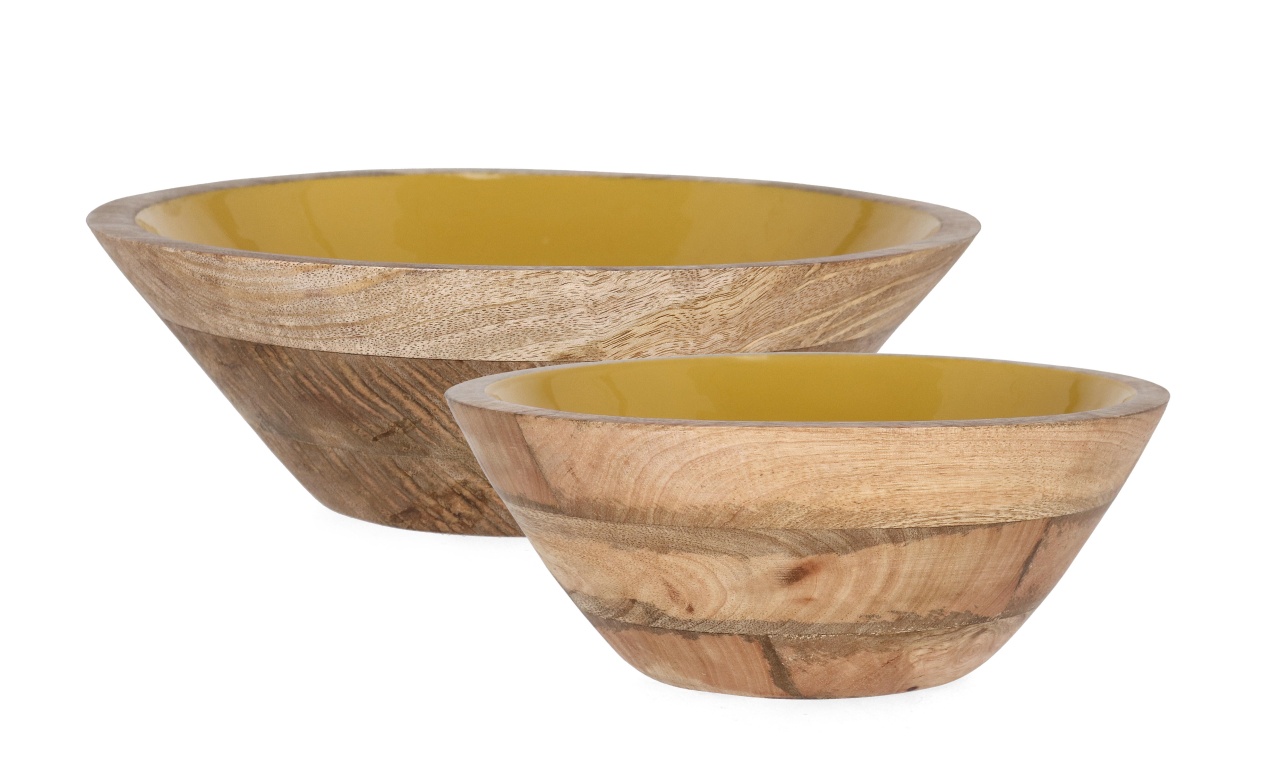 Dinnerware Set 2 boluri portocalii/maro din ceramica Thara Bizzotto