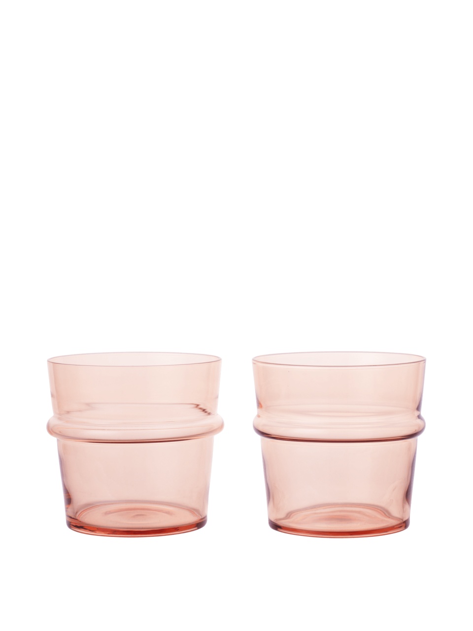 set pahare apa Set 2 pahare roz din sticla 300 ml Boya Ferm Living