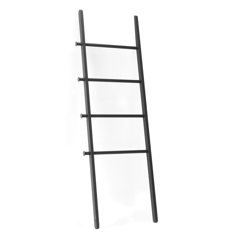 Bathroom Accessories Suport pentru prosoape negru din lemn Keana Umbra