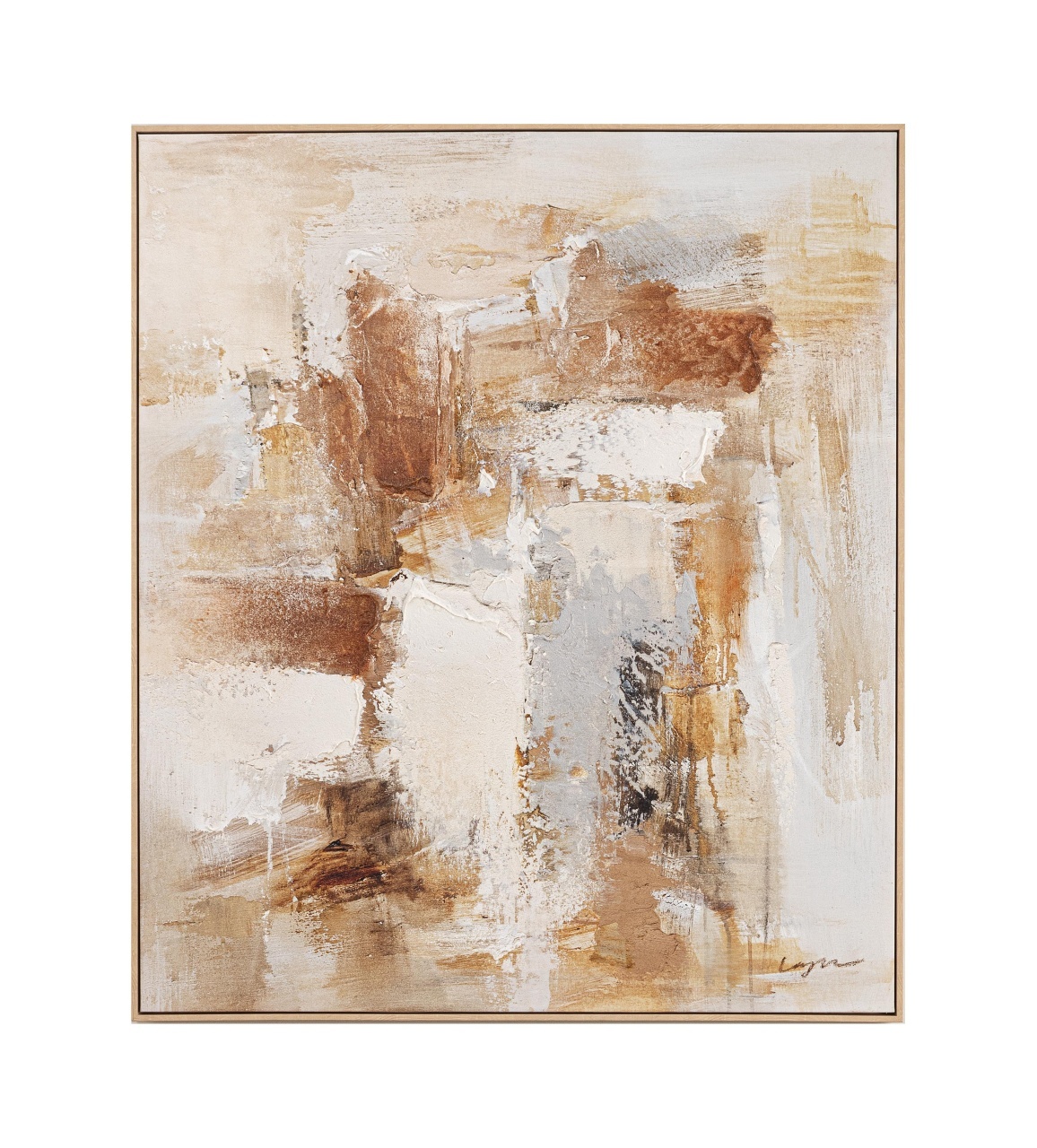 Posters, Prints, & Visual Artwork Tablou multicolor din fibre naturale 123x143 cm Bold 117 Bizzotto