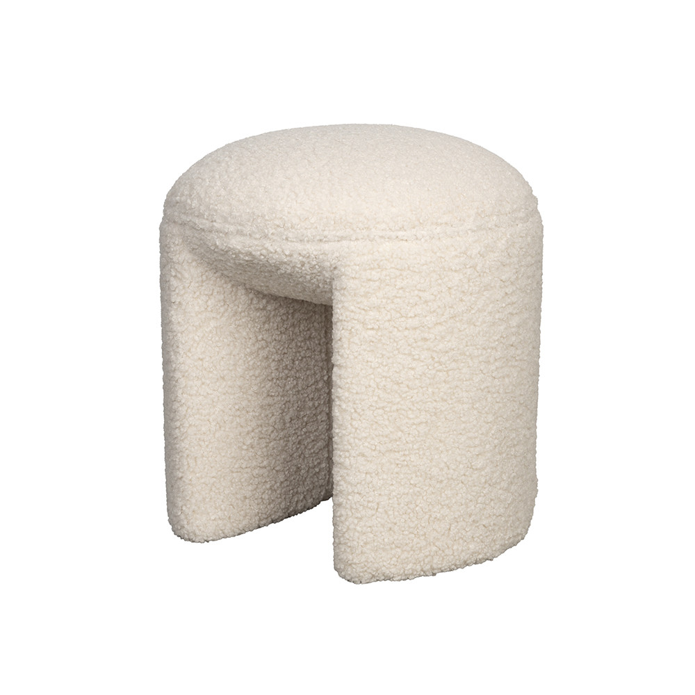 Quiet Object Taburet rotund alb din textil 42 cm Noxx Quiet Object