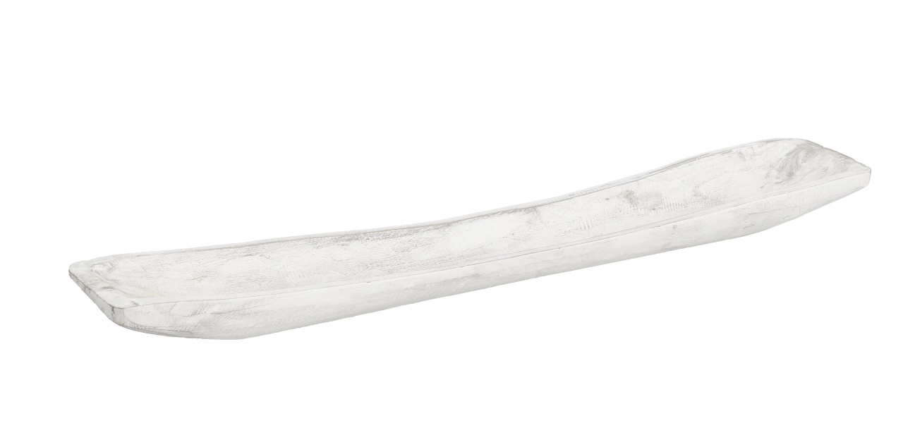 piatra alba decorativa Tava decorativa alba din lemn 17x91 cm Jamal Bizzotto