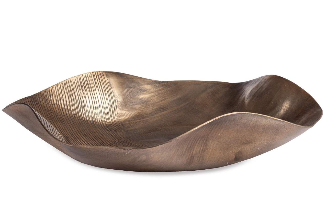 Decorative Trays Tava decorativa aurie din metal 39x40 cm Reel Bizzotto