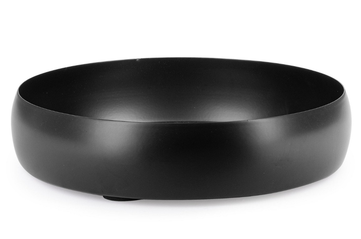 Decorative Trays Tava decorativa neagra din metal 23 cm Mythri Bizzotto