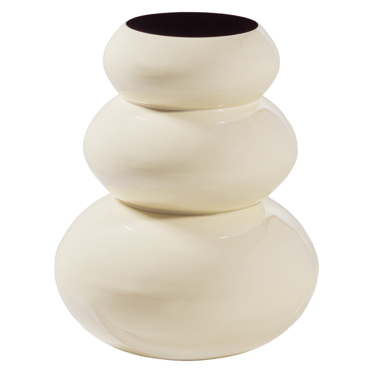 Vases Vaza decorativa galbena din metal 35 cm Tera Woood