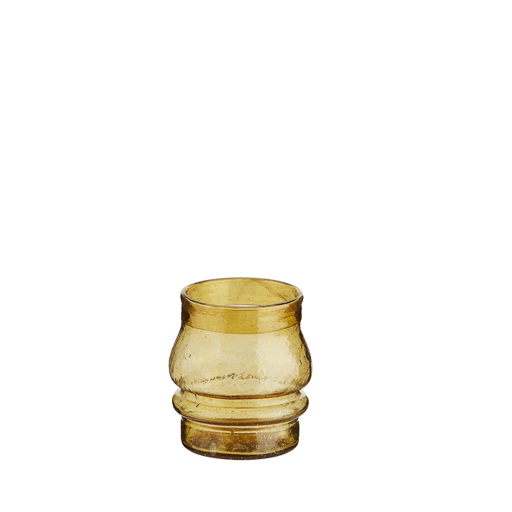 Vases Vaza galbena din sticla 7 cm Bela Madam Stoltz