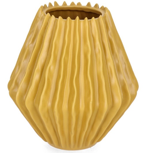 Vases Vaza ocru din ceramica 20 cm Eldar Low Bizzotto
