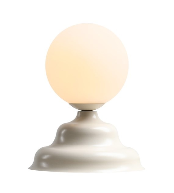 Veioza crem/alba din metal 21 cm Fala Aldex