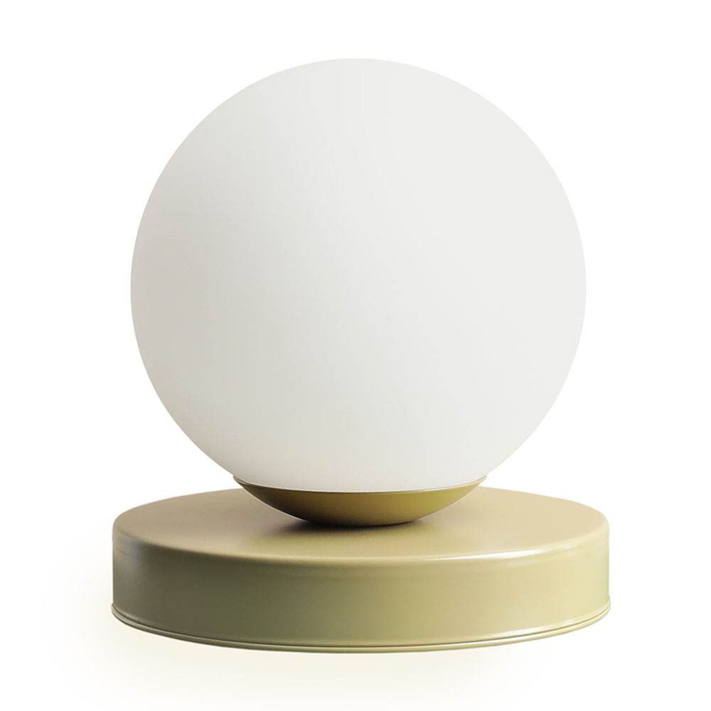 Quiet Object Veioza kaki/alba din sticla 17 cm Ball S Quiet Object