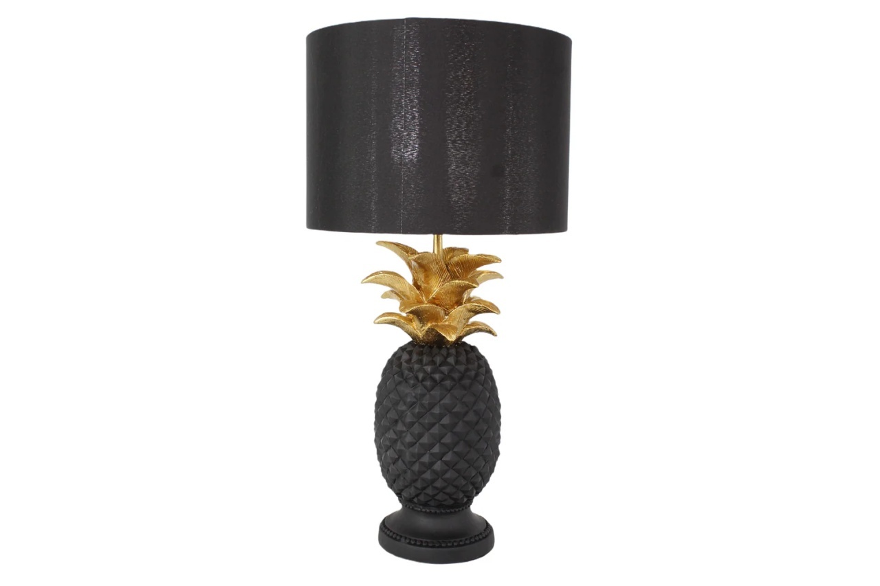 veioza Veioza neagra/aurie din fibre sintetice 47 cm Pineapple The Home Collection